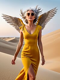 The woman 39 s slender form glows with morning light